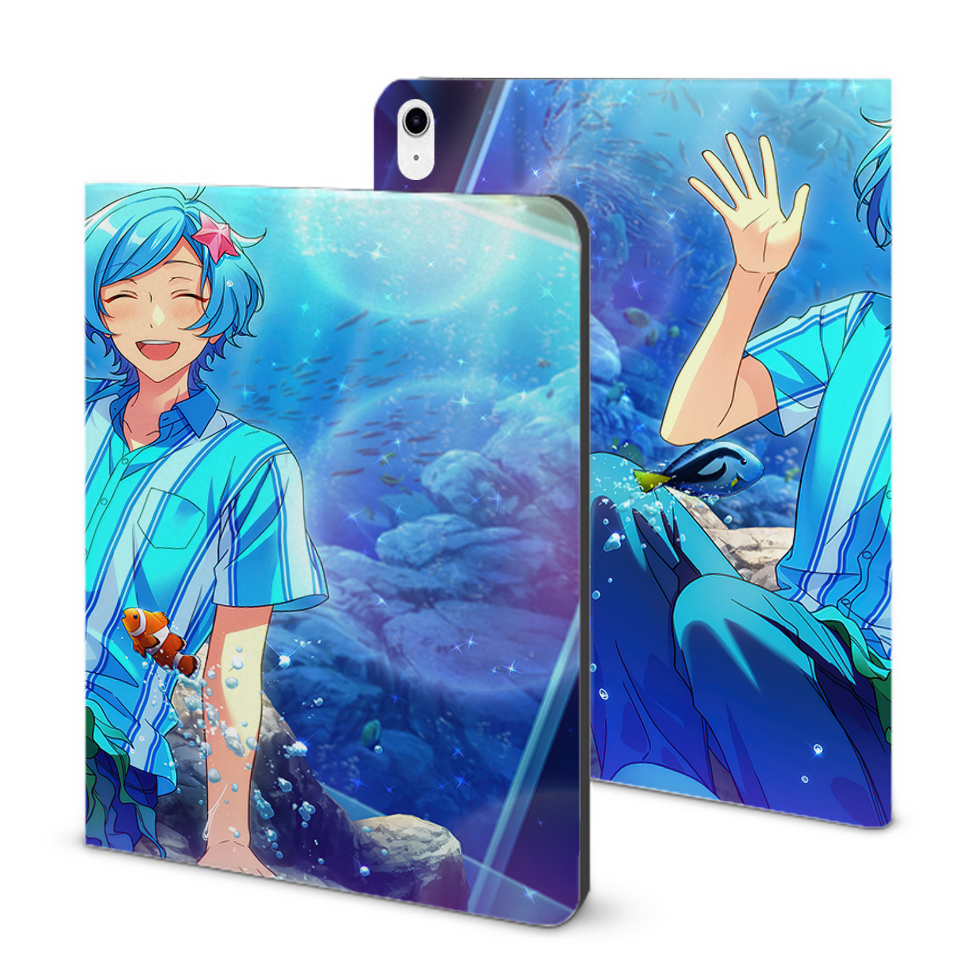 （画像用） あんさんぶるスターズ! Ensemble Stars IPad ケース ブック型 PUレザー TPU 耐衝撃 軽量 薄型 ペン収納なし 全面保護 IPad 各モデル対応